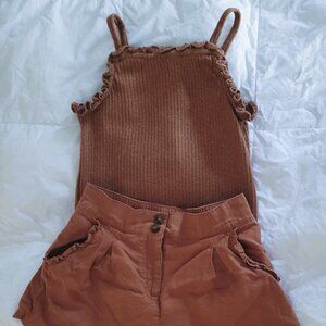 Janie and Jack Brown & Gold 2-Piece Shorts Set 8